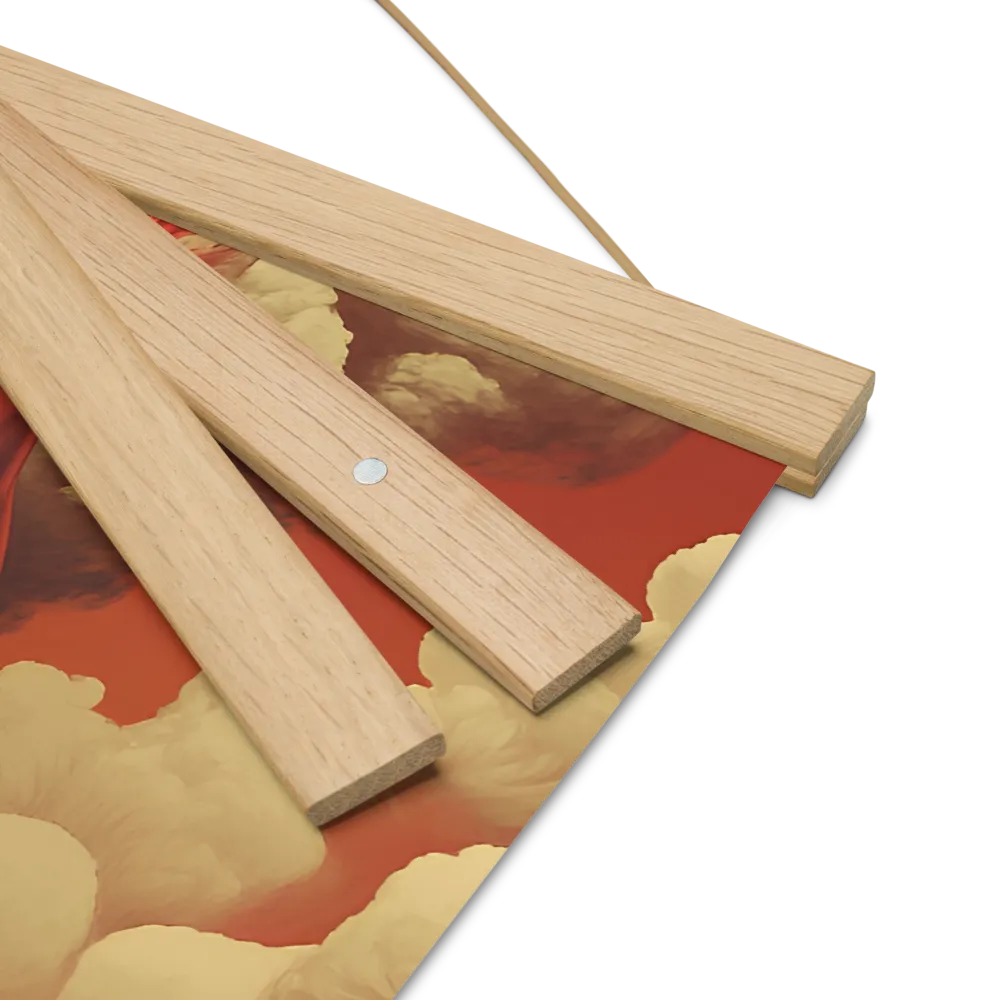 Defiant Spirit in a Surreal Landscape | Poster With Oak Wood Hanger | 16″×16″