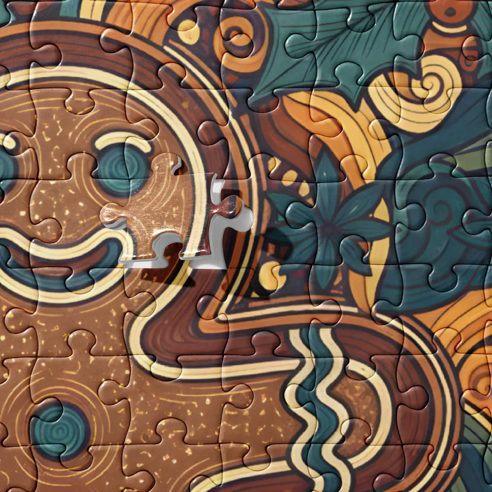 Gingerbread Cookie Pattern 
 Jigsaw Puzzle