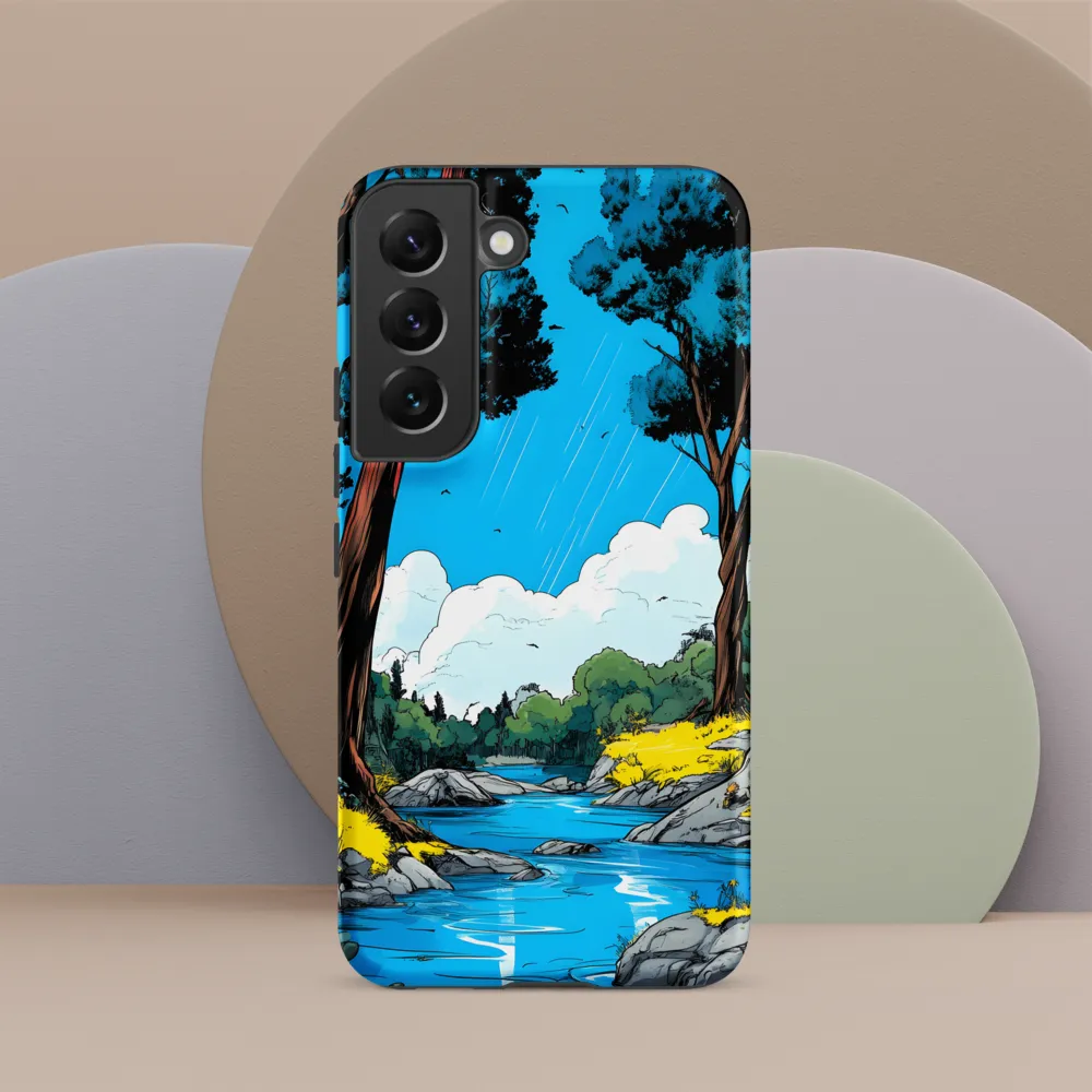 Tranquil River in a Comic Landscape