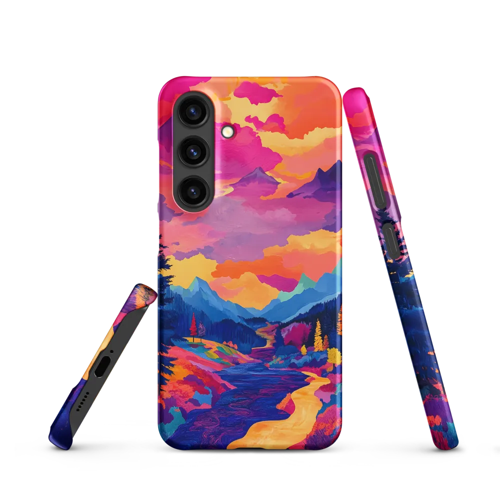 Radiant Serenity: A Surreal Landscape | Phone Case |  S24 | Snap Case | Matte