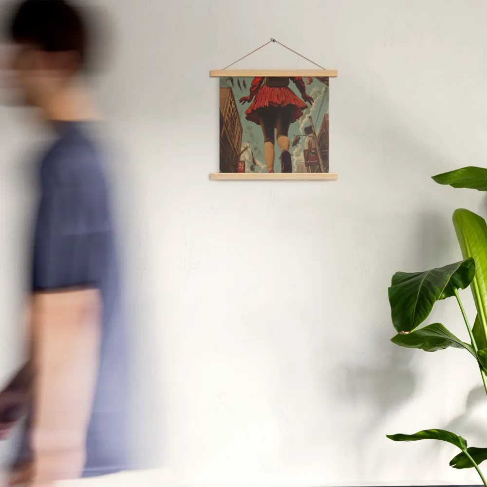 Flight of the Urban Dreamer | Poster With Oak Wood Hanger | 14″×14″