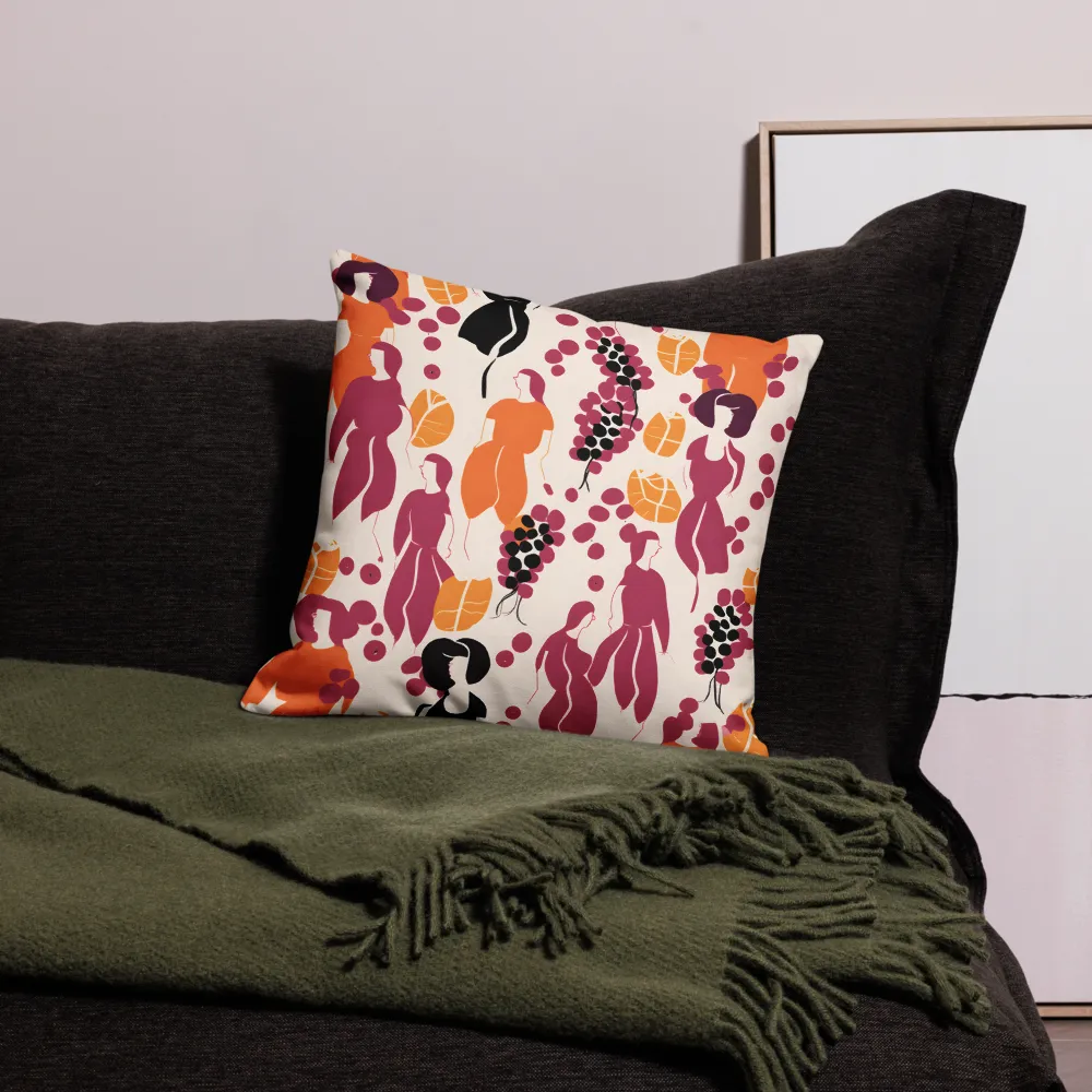 Fashion and Flora: An Abstract Dance | Pillow Case | 18″×18″