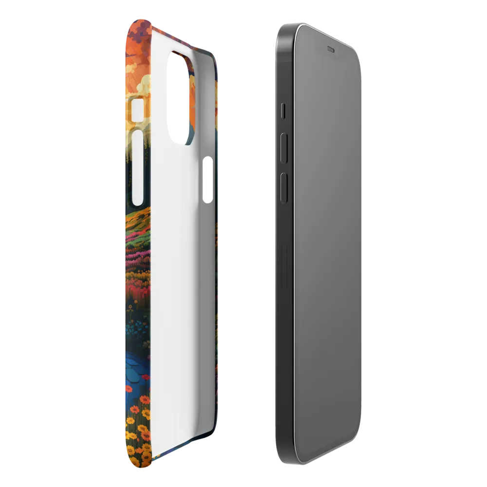 Serenity in Sunset: A Winding River's Embrace | Phone Case |  12 Pro Max | Snap Case | Matte