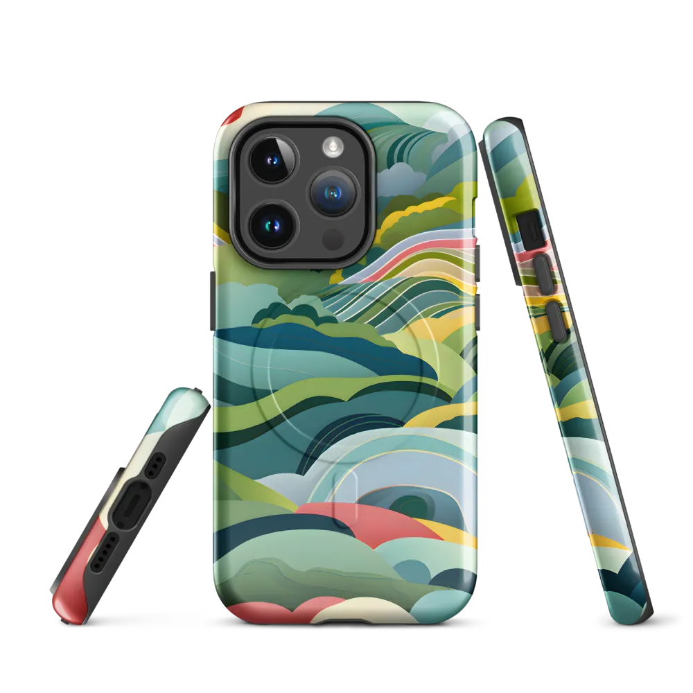 Waves of Serenity | Phone Case |  14 Pro | MagSafe® Tough Case | Glossy