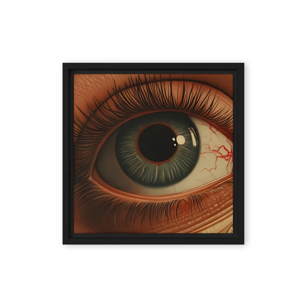 The Gaze of Anatomy | Canvas with Black Frame | 12″×12″