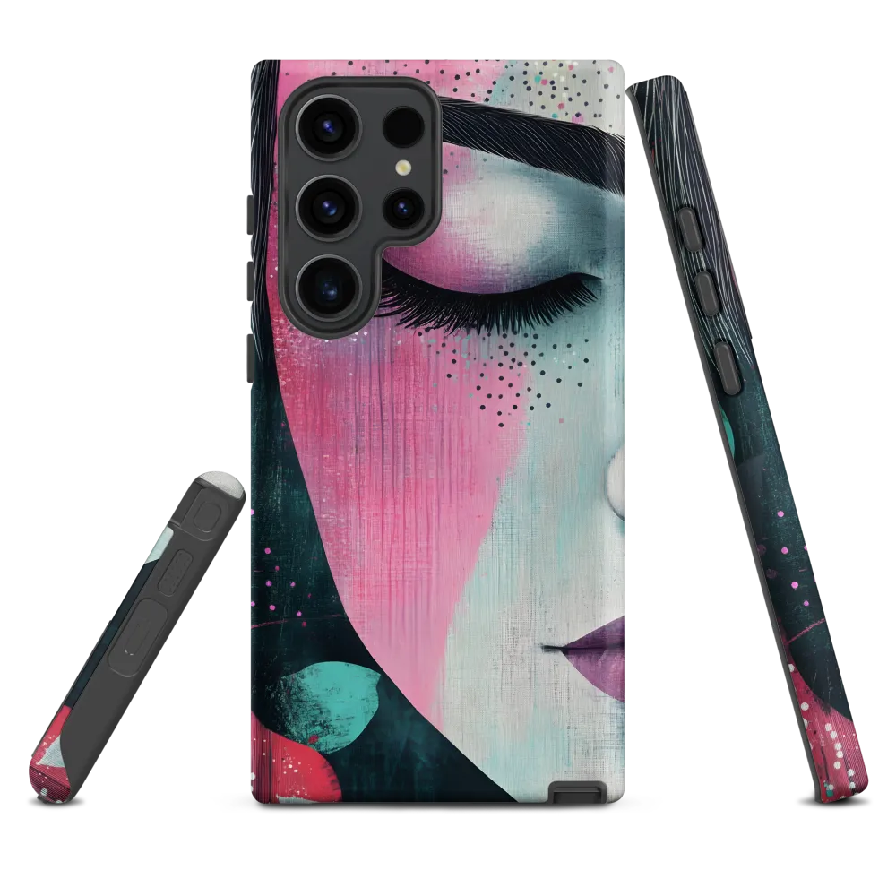 Serenity in Color: A Modern Portrait | Phone Case |  S23 Ultra | Tough Case | Matte