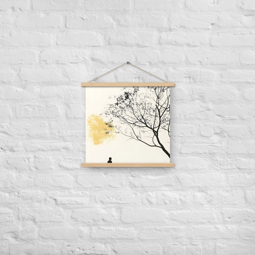 Whispers of Solitude | Poster With Oak Wood Hanger | 18″×18″
