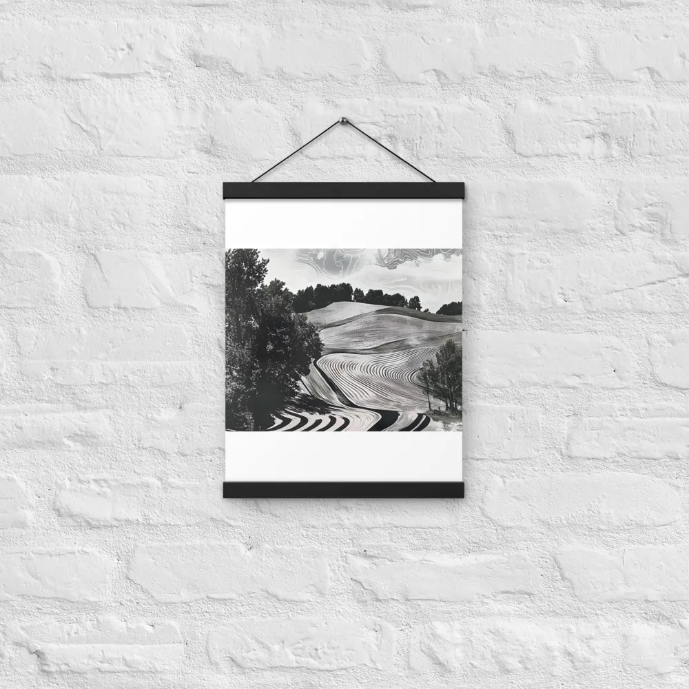 Fields of Serenity | Poster With Black Wood Hanger | 12″×16″