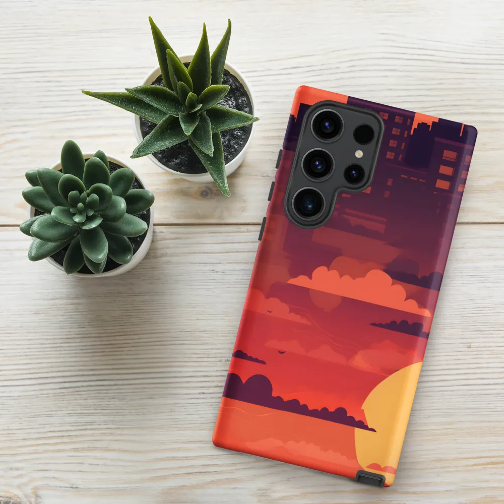 Urban Dusk: A Symphony of Cityscapes | Phone Case |  S23 Ultra | Tough Case | Matte