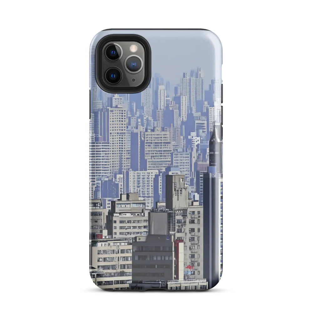 Urban Symphony: A Cityscape in Blues and Grays | Phone Case |  11 Pro Max | Tough Case | Glossy