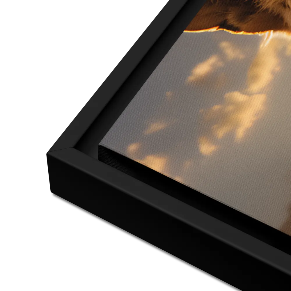 Regal Presence: The Leopard at Sunset | Canvas with Black Frame | 24″×36″