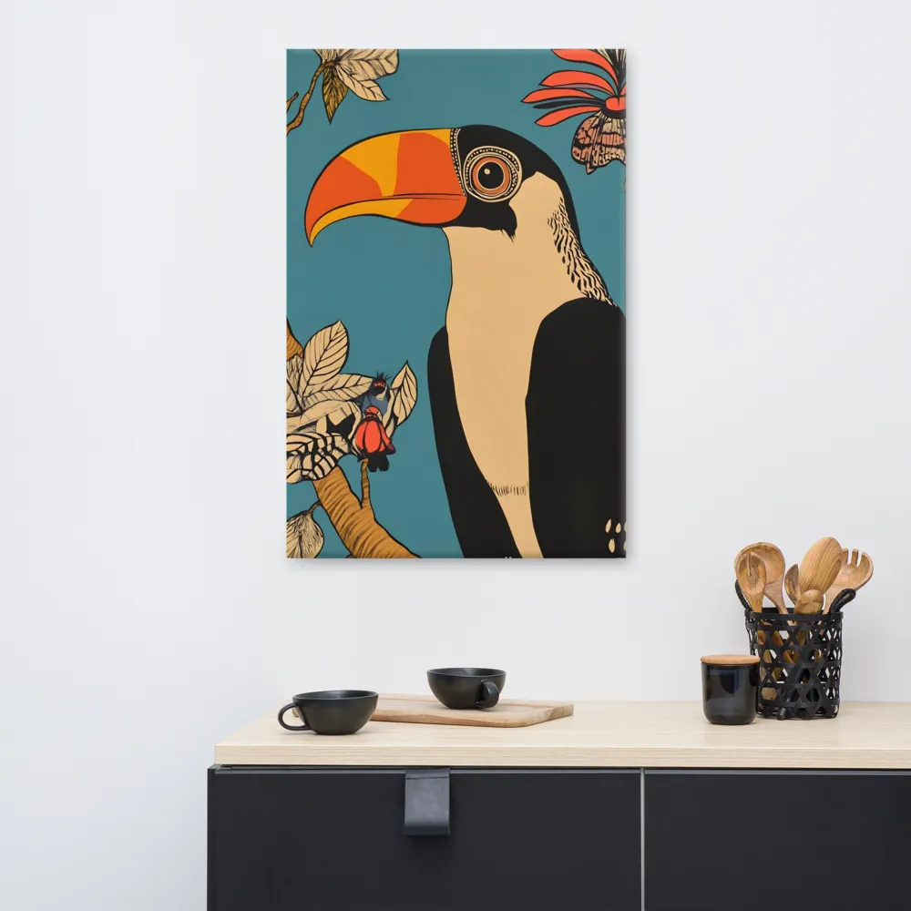 Tropical Majesty: The Toucan at Rest | Canvas | 24″×36″