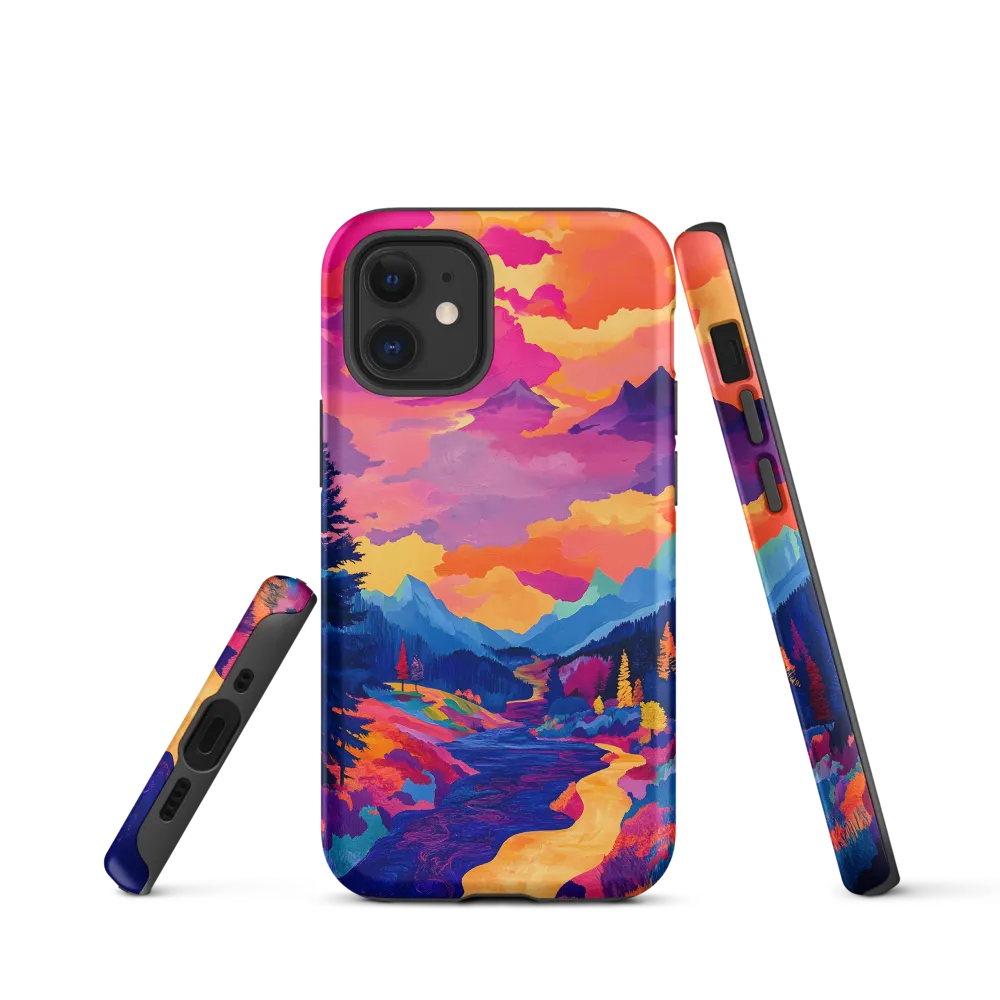 Radiant Serenity: A Surreal Landscape | Phone Case |  12 mini | Tough Case | Matte