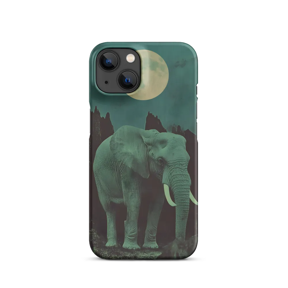 Ethereal Presence: Elephant Under a Full Moon
