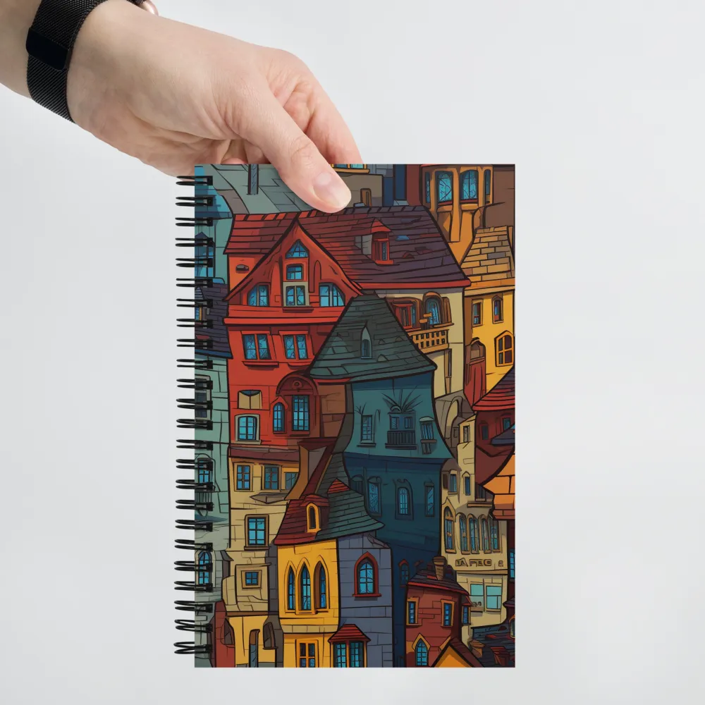 Whimsical Urban Mosaic | Spiral Notebook