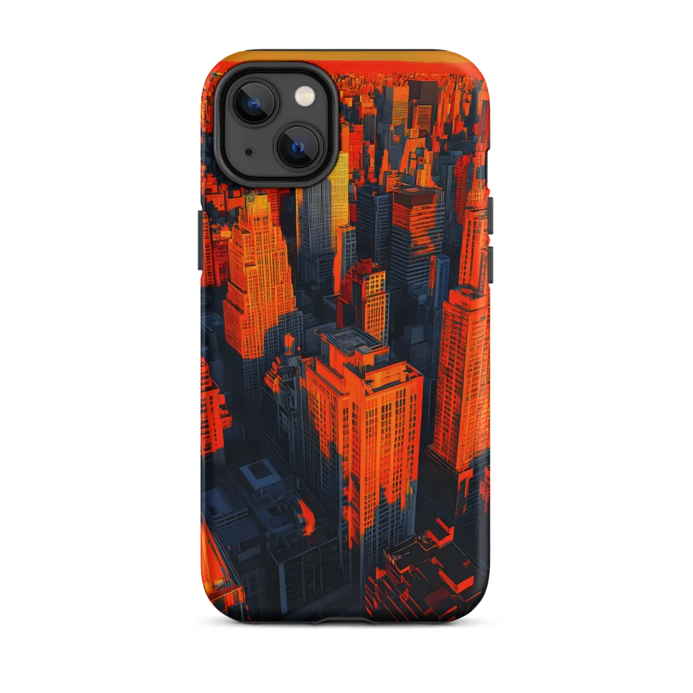 Urban Dawn: A Digital Ode to Skyscrapers | Phone Case |  14 Plus | Tough Case | Matte