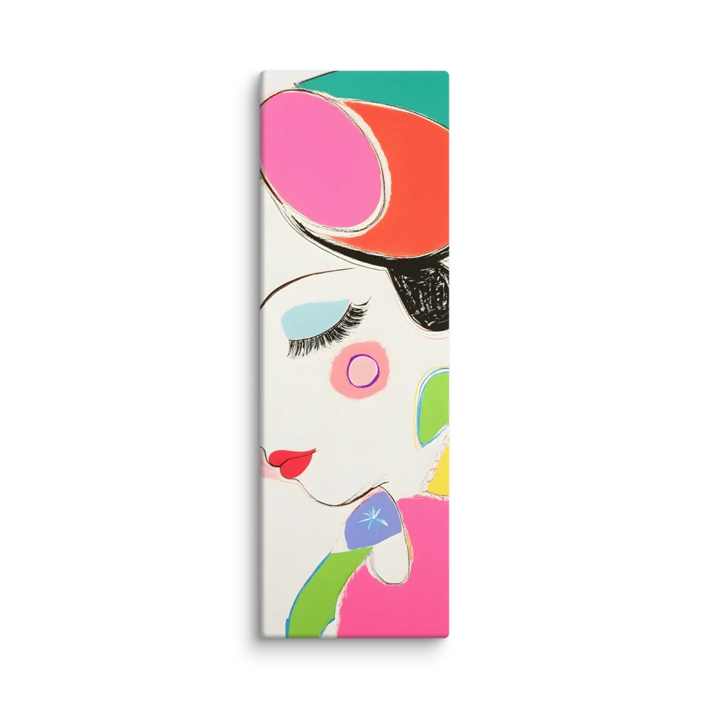 Whimsical Portrait in Colorful Abstraction | Canvas | 20″×60″