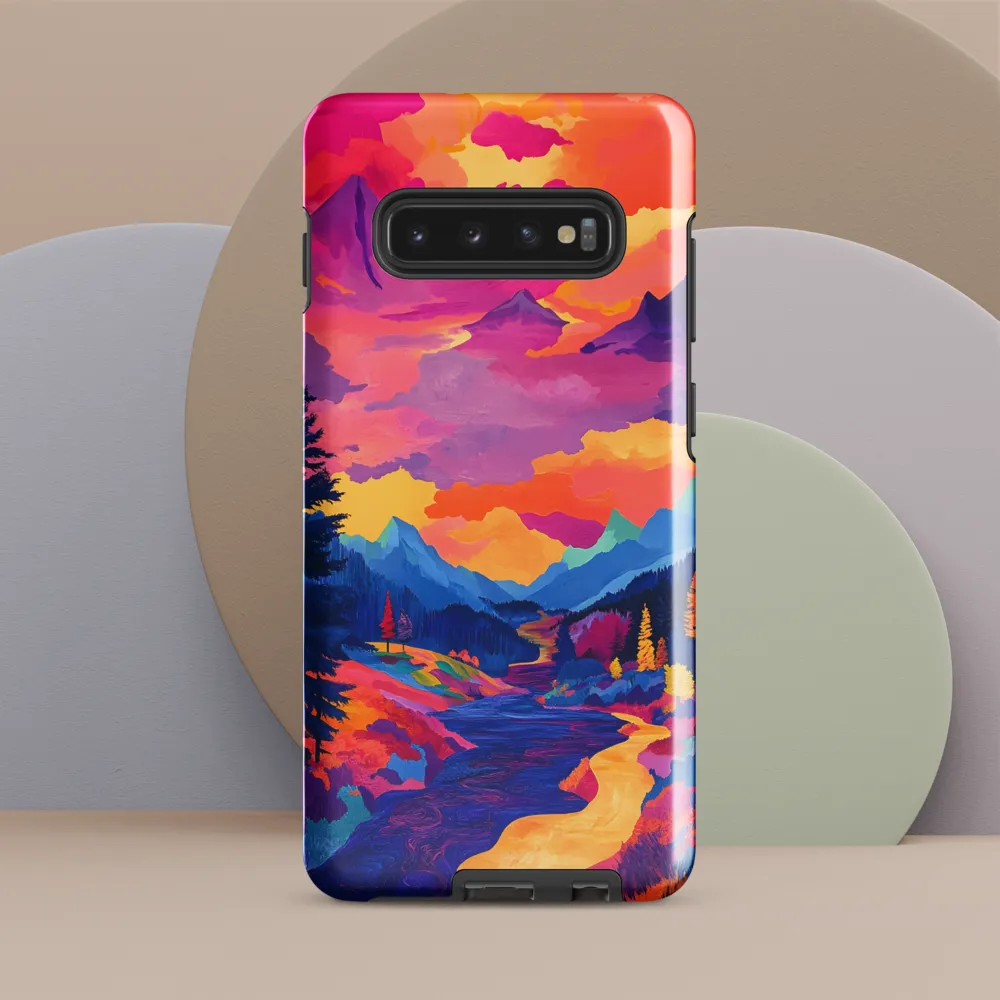 Radiant Serenity: A Surreal Landscape | Phone Case |  S10 Plus | Tough Case | Glossy