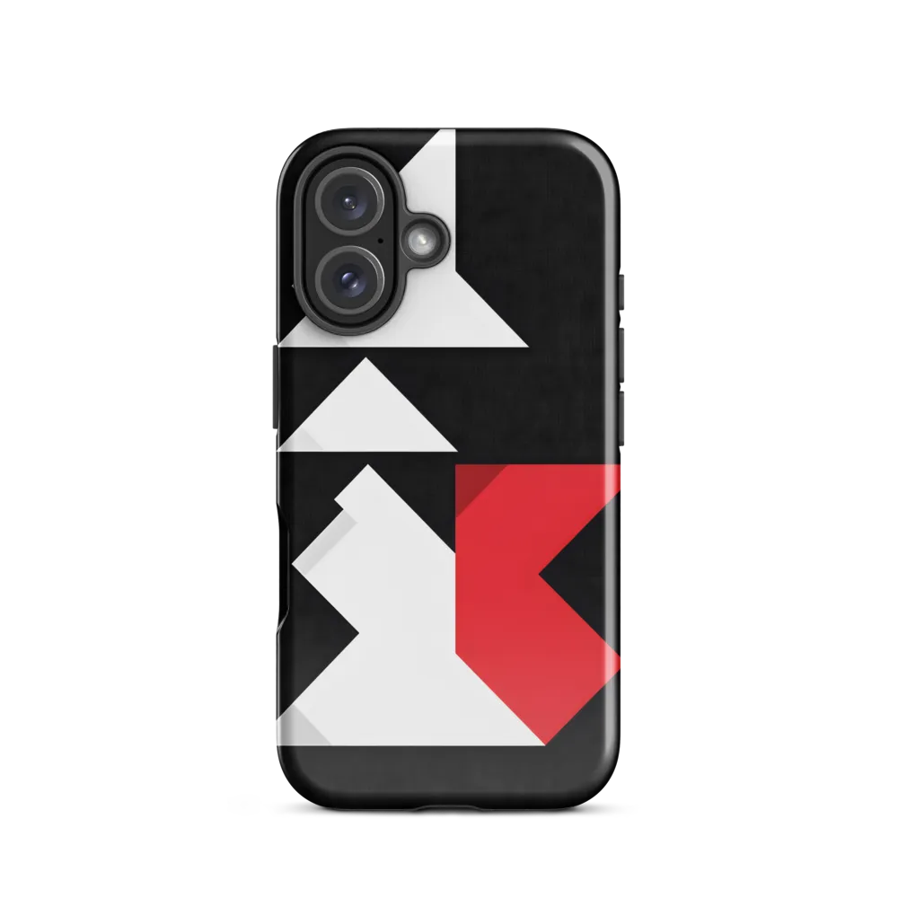 Geometric Symphony in Contrast | Phone Case |  16 | Tough Case | Glossy