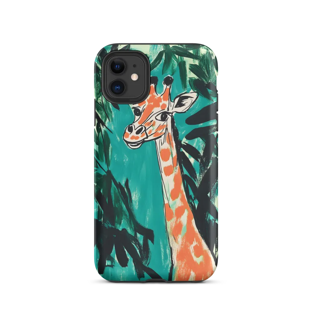 Curious Giraffe in Lush Greenery | Phone Case |  11 | Tough Case | Matte