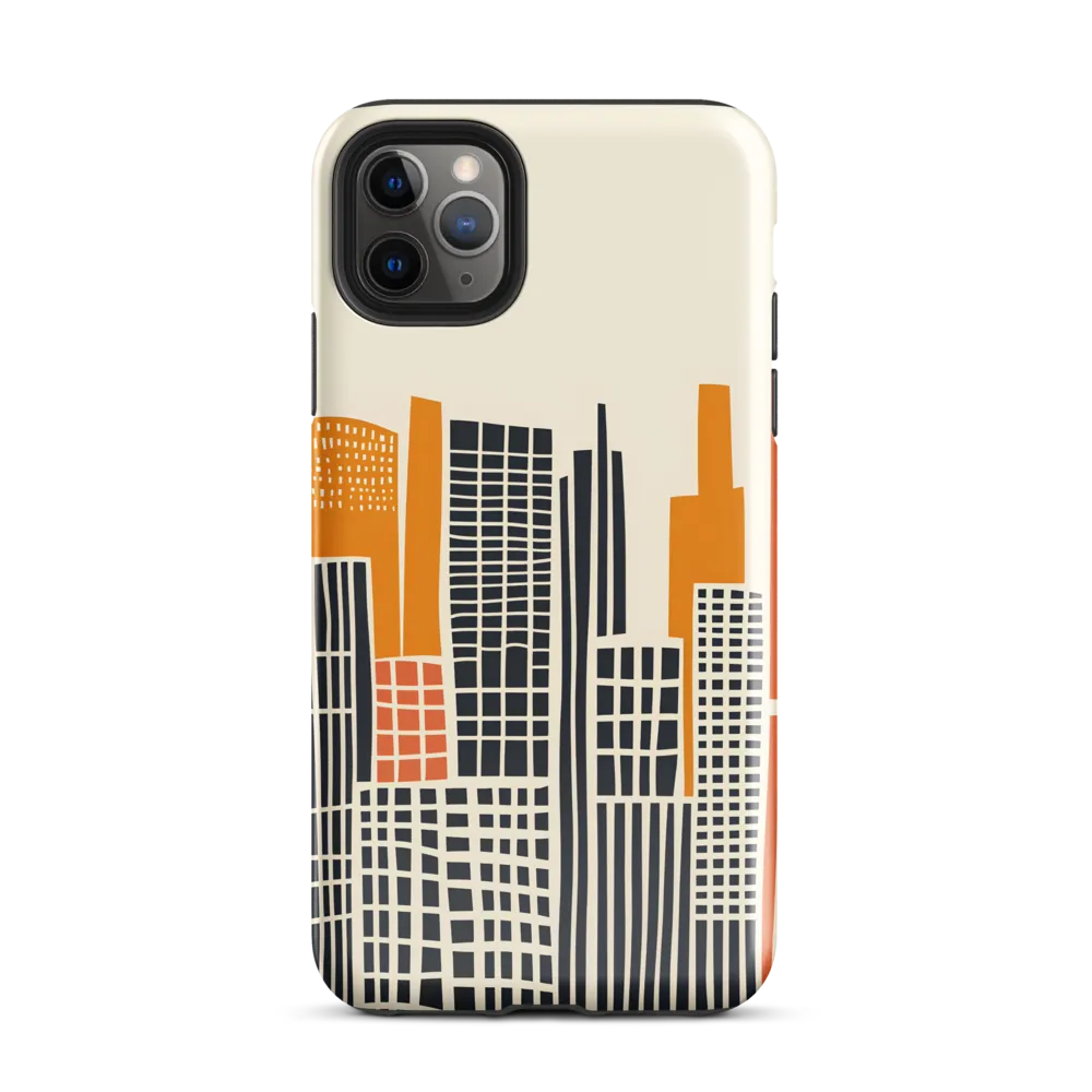 Urban Rhythms: A Graphic Cityscape | Phone Case |  11 Pro Max | Tough Case | Glossy