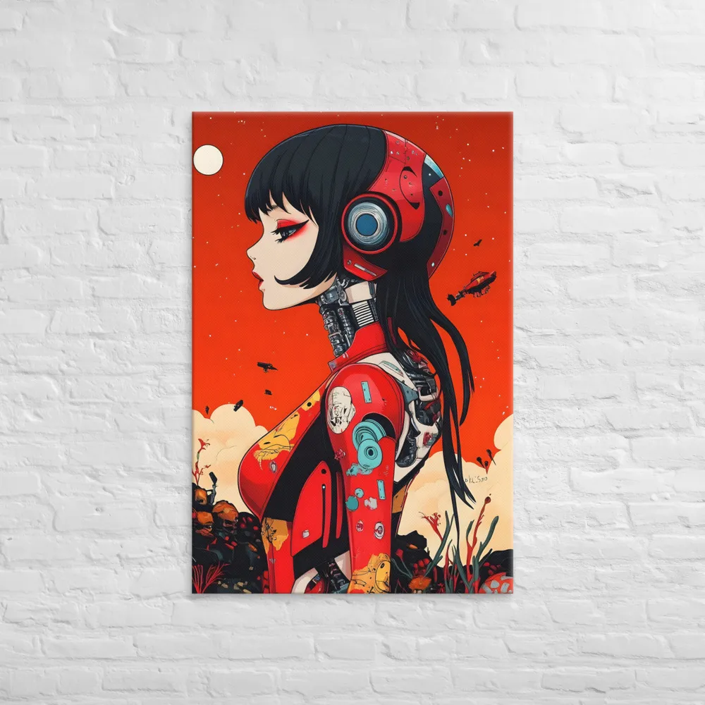 Ethereal Mechanica: A Cyberpunk Portrait | Art Print