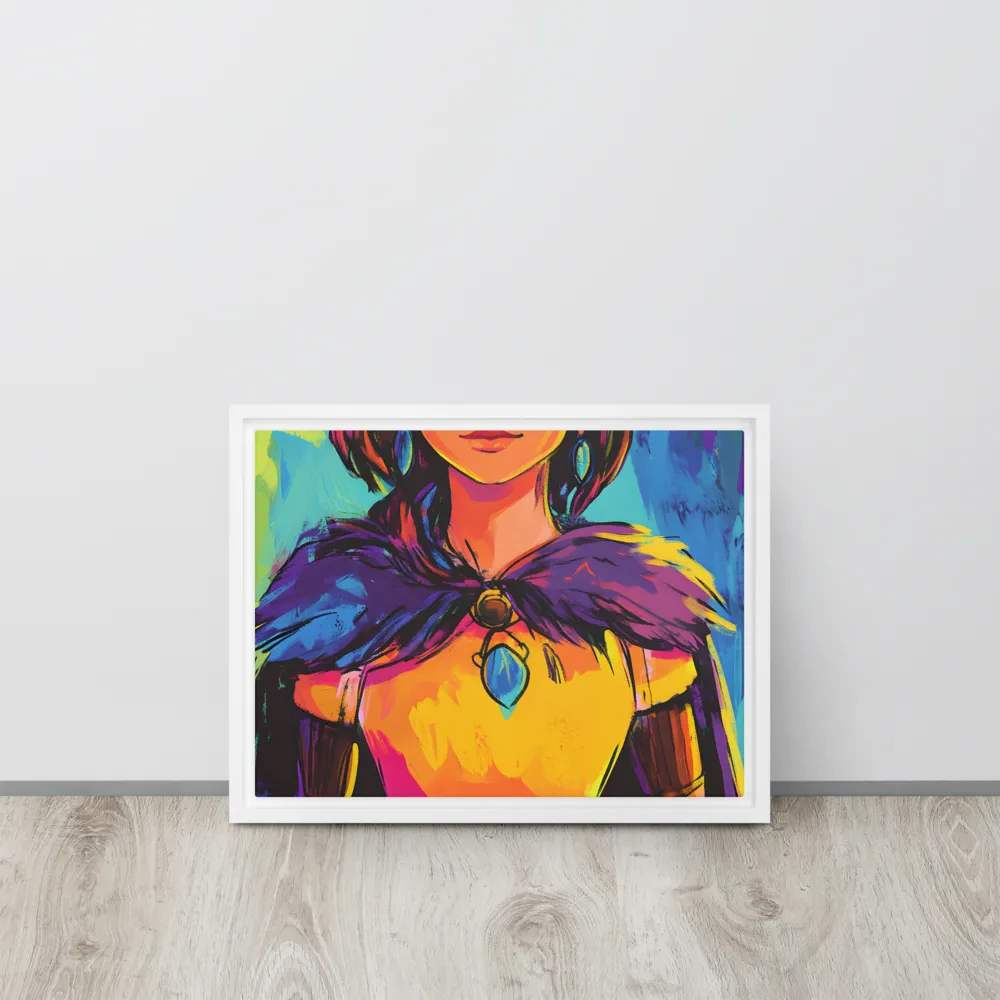 Guardian of Colors | Canvas with White Frame | 12″×16″