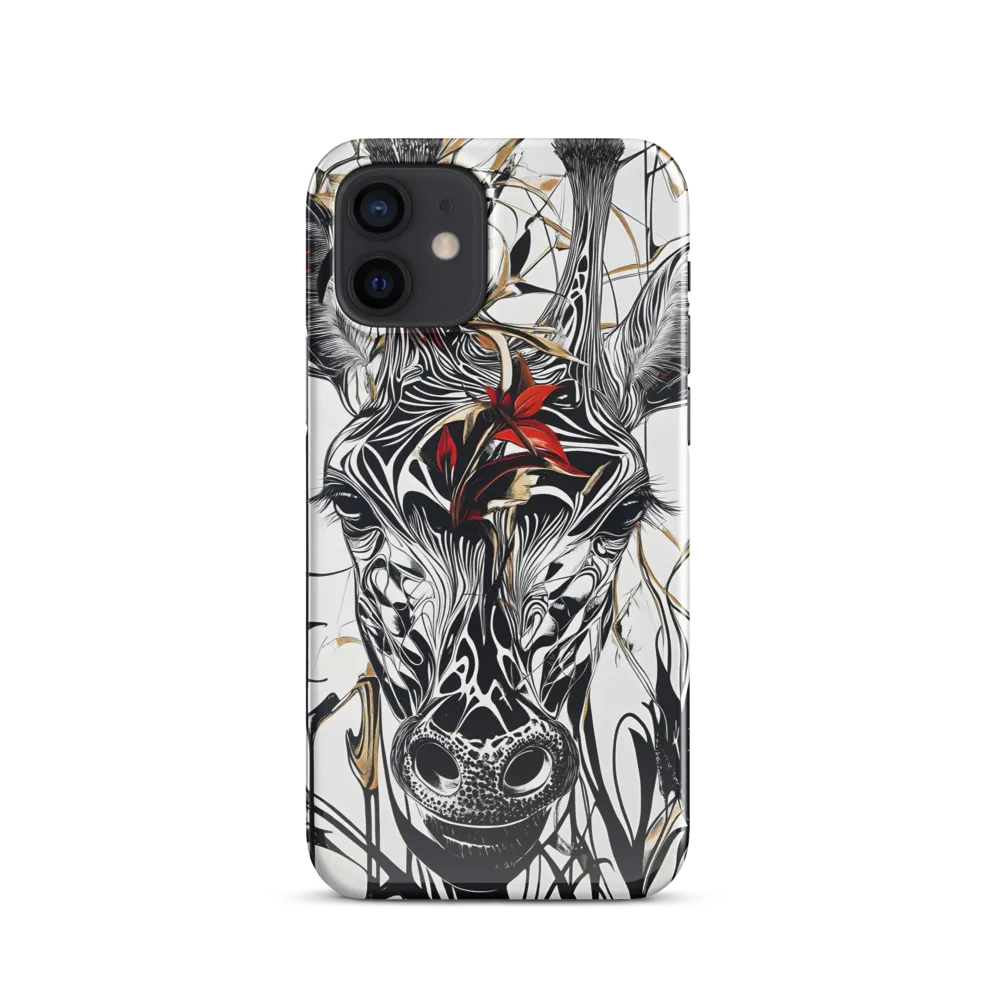 Floral Elegance: The Giraffe's Portrait