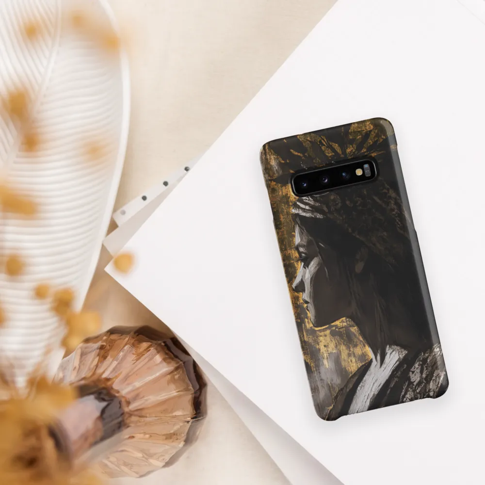 Golden Elegance: A Modern Profile Portrait