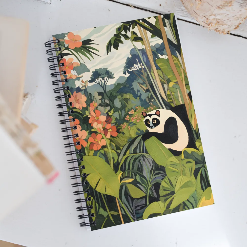 Panda in Paradise | Spiral Notebook