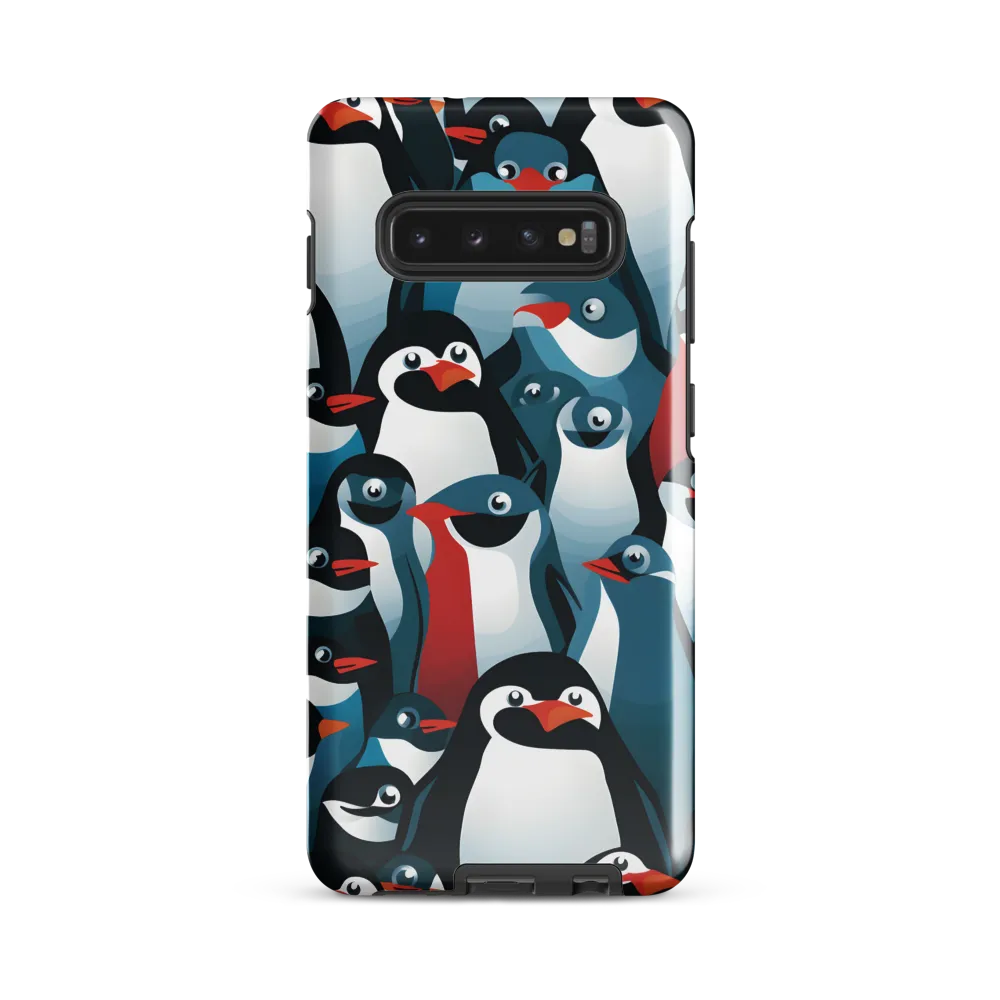 Penguin Parade | Phone Case |  S10 Plus | Tough Case | Glossy