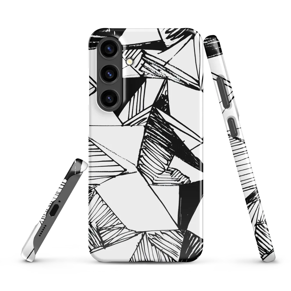 Dynamic Geometry in Ink | Phone Case |  S24 Plus | Snap Case | Glossy