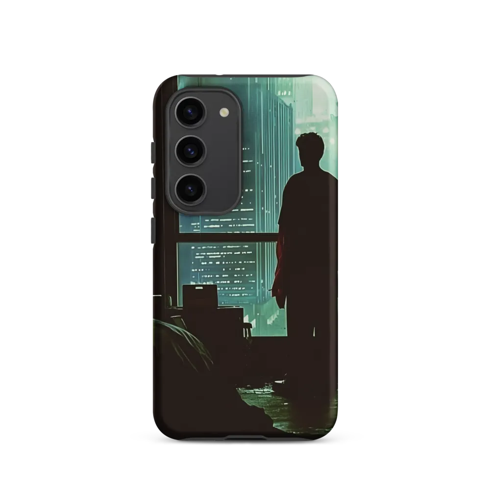 Silent Contemplation in a Futuristic Dystopia