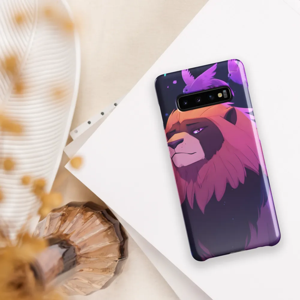 Regal Serenity: The Majestic Lion | Phone Case |  S10 Plus | Snap Case | Glossy