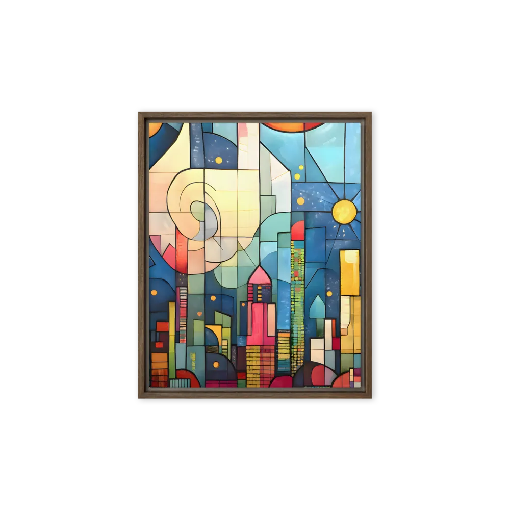 Geometric Harmony: A Vibrant Cityscape