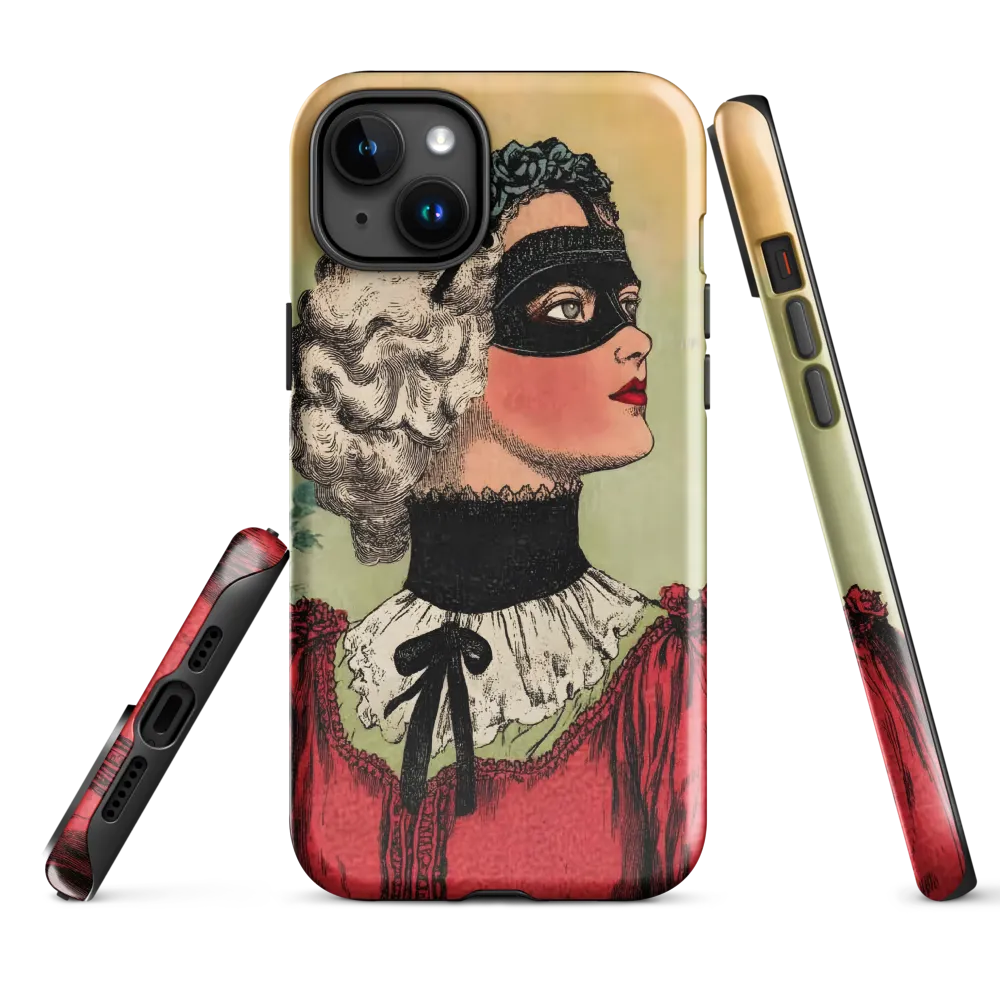 Masked Elegance | Phone Case |  15 Plus | Tough Case | Glossy