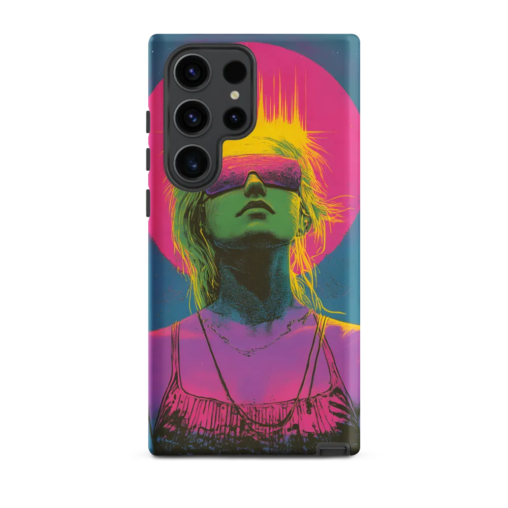 Neon Dreams: Portrait of a Modern Muse | Phone Case |  S23 Ultra | Tough Case | Matte