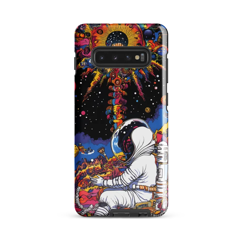 Cosmic Wonder: An Astronaut's Journey Through Color | Phone Case |  S10 Plus | Tough Case | Glossy