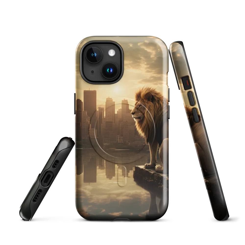 The Lion's Gaze Over the Urban Symphony