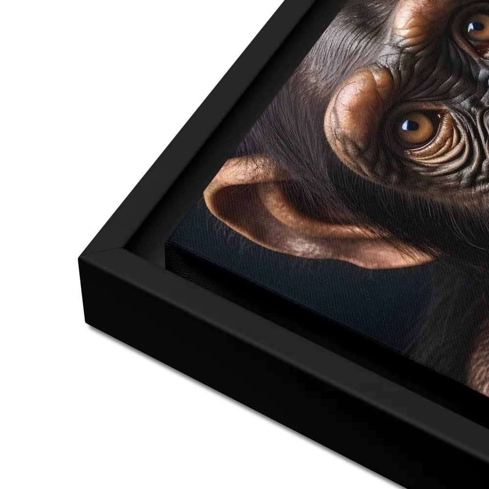 Whispers of Curiosity | Canvas with Black Frame | 12″×16″
