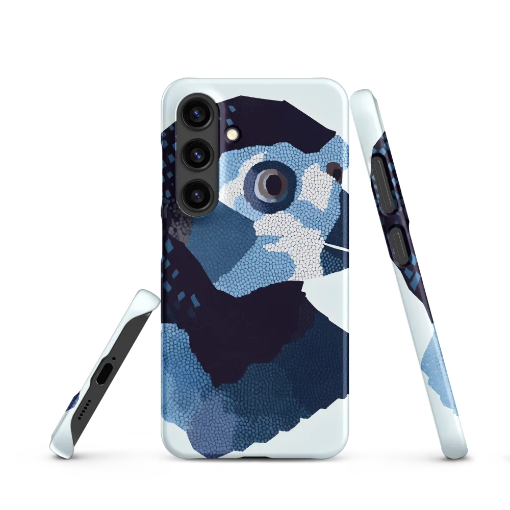 Abstract Avian Portrait in Blue