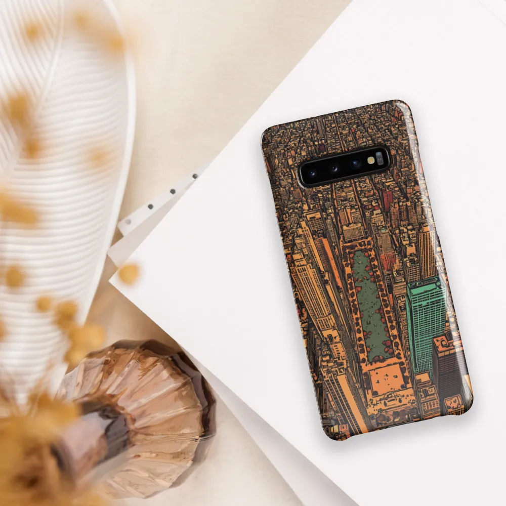 Urban Oasis: Aerial View of City Life | Phone Case |  S10 Plus | Snap Case | Glossy