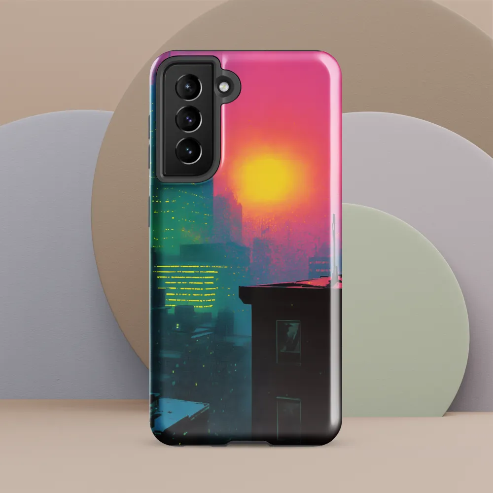 Neon Horizon | Phone Case |  S21 FE | Tough Case | Glossy