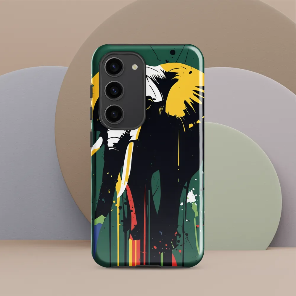 Majestic Minimalism: The Colorful Elephant
