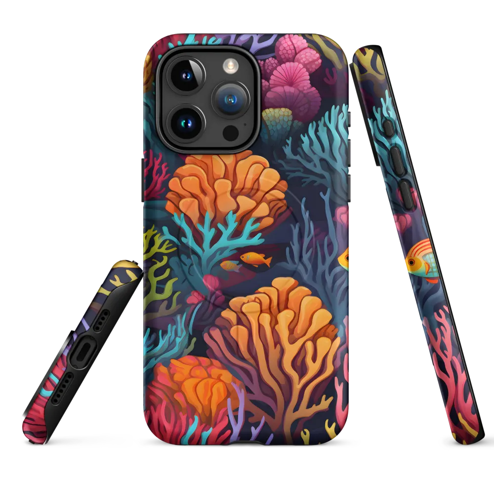 Underwater Harmony: A Coral Reef Wonderland | Phone Case |  15 Pro Max | MagSafe® Tough Case | Matte