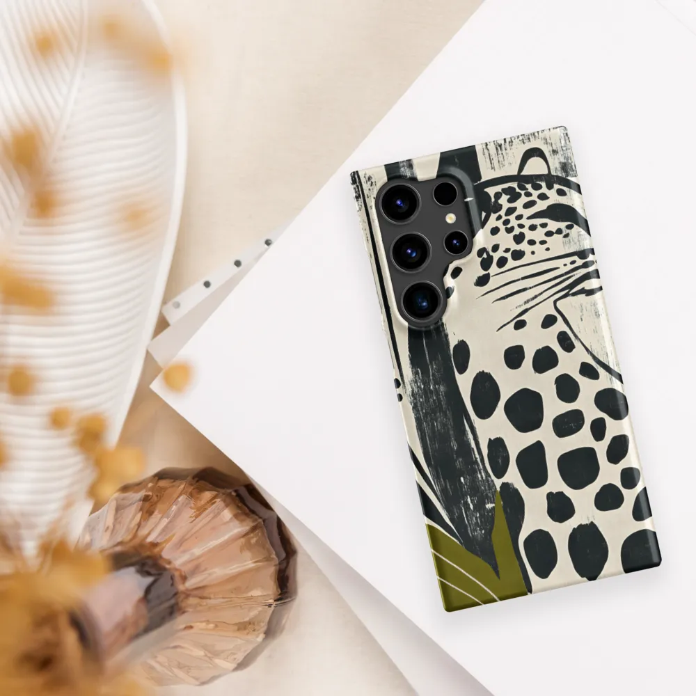 Leopard in Silhouette: A Modern Appeal | Phone Case |  S24 Ultra | Snap Case | Matte