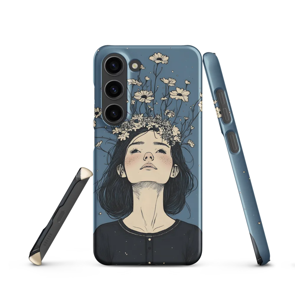 Floral Serenity: A Portrait of Tranquility | Phone Case |  S23 | Snap Case | Matte