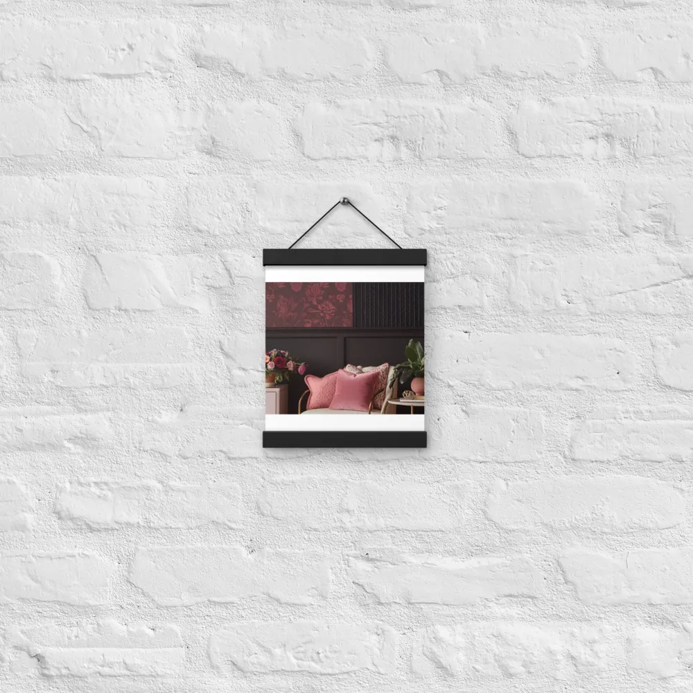 Elegance in Contrast: A Modern Interior Design | Poster With Black Wood Hanger | 8″×10″