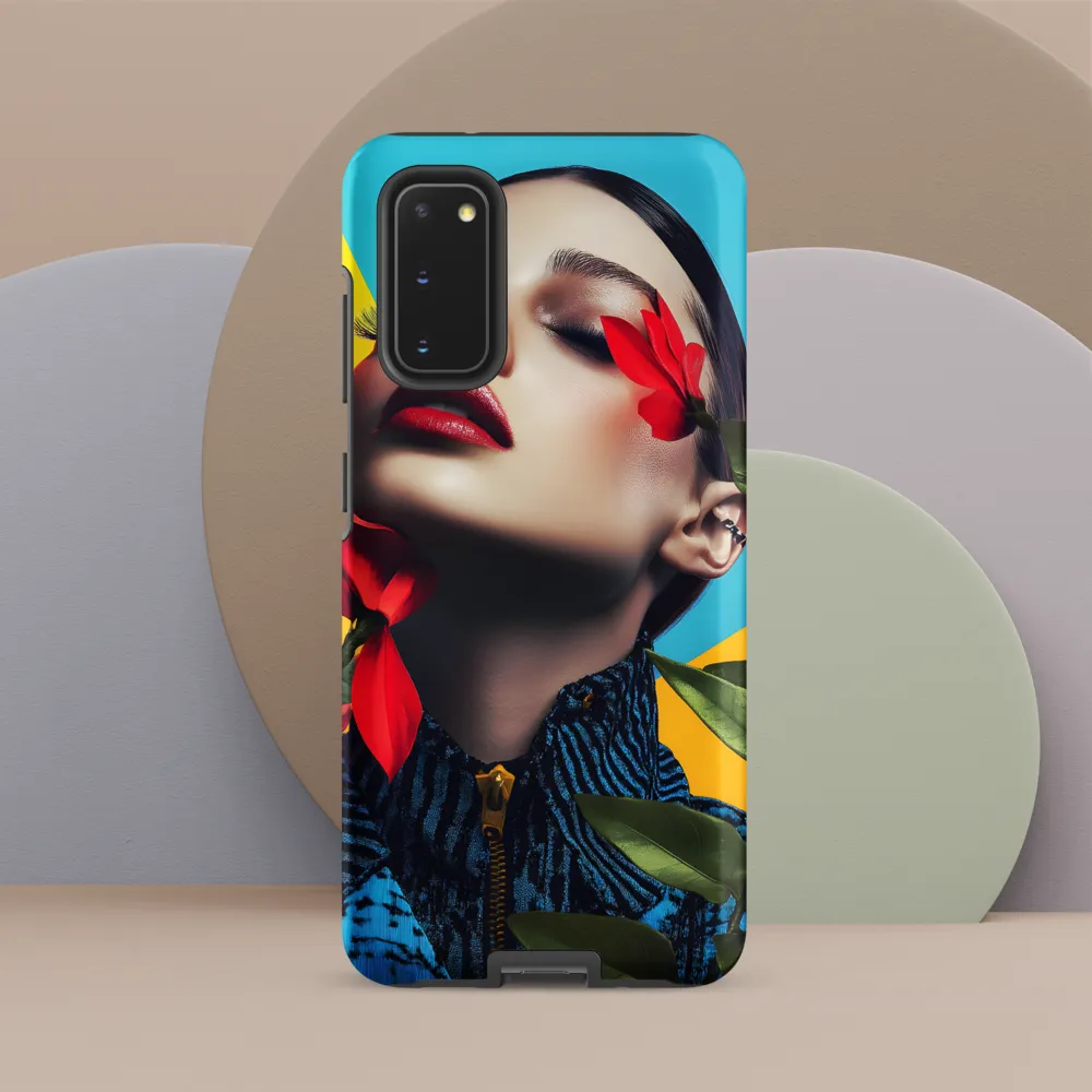 Floral Serenity: A Contemporary Portrait