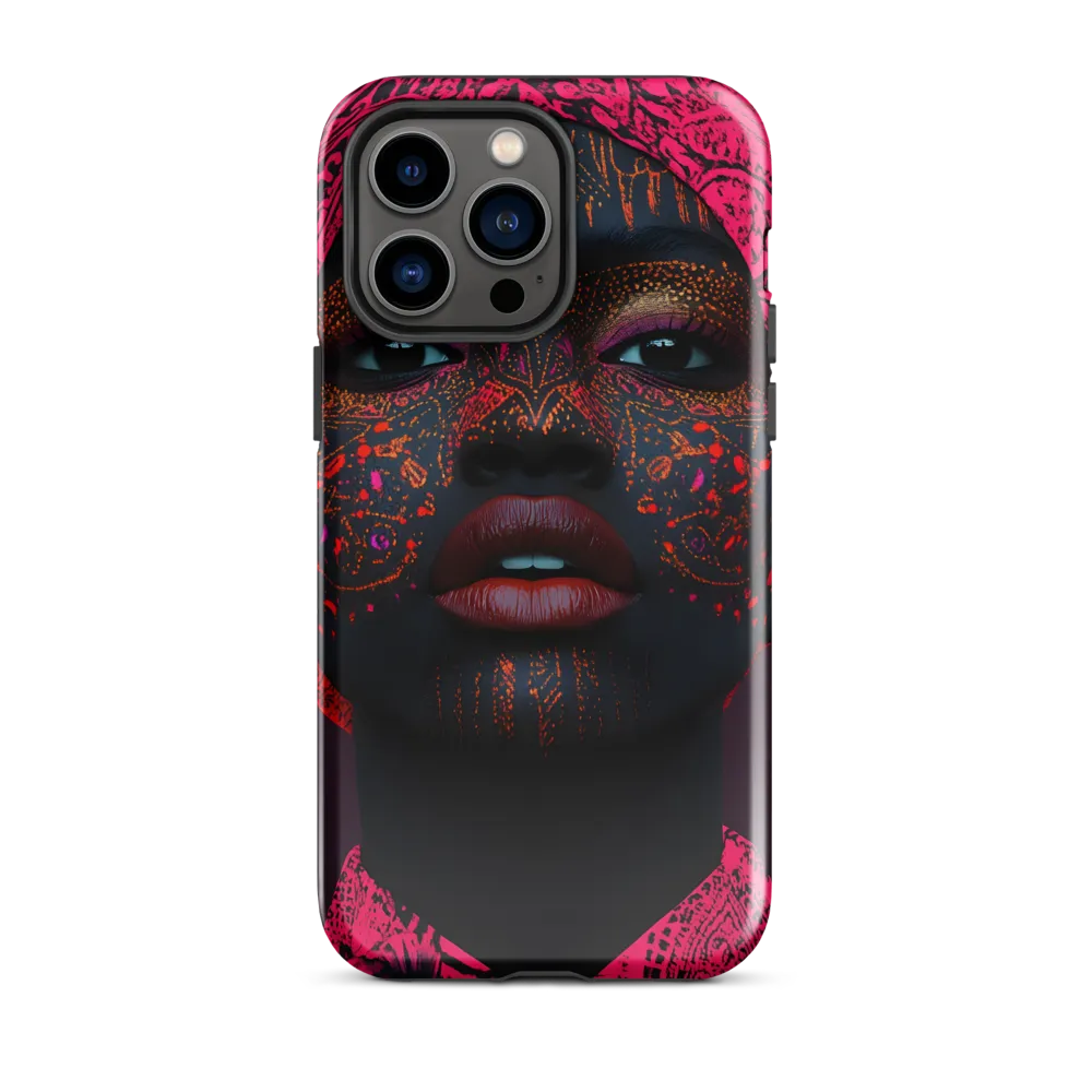 Neon Adornments: A Portrait of Cultural Expression